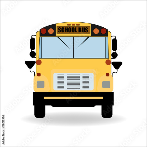 Yellow School Bus Vector Illustration