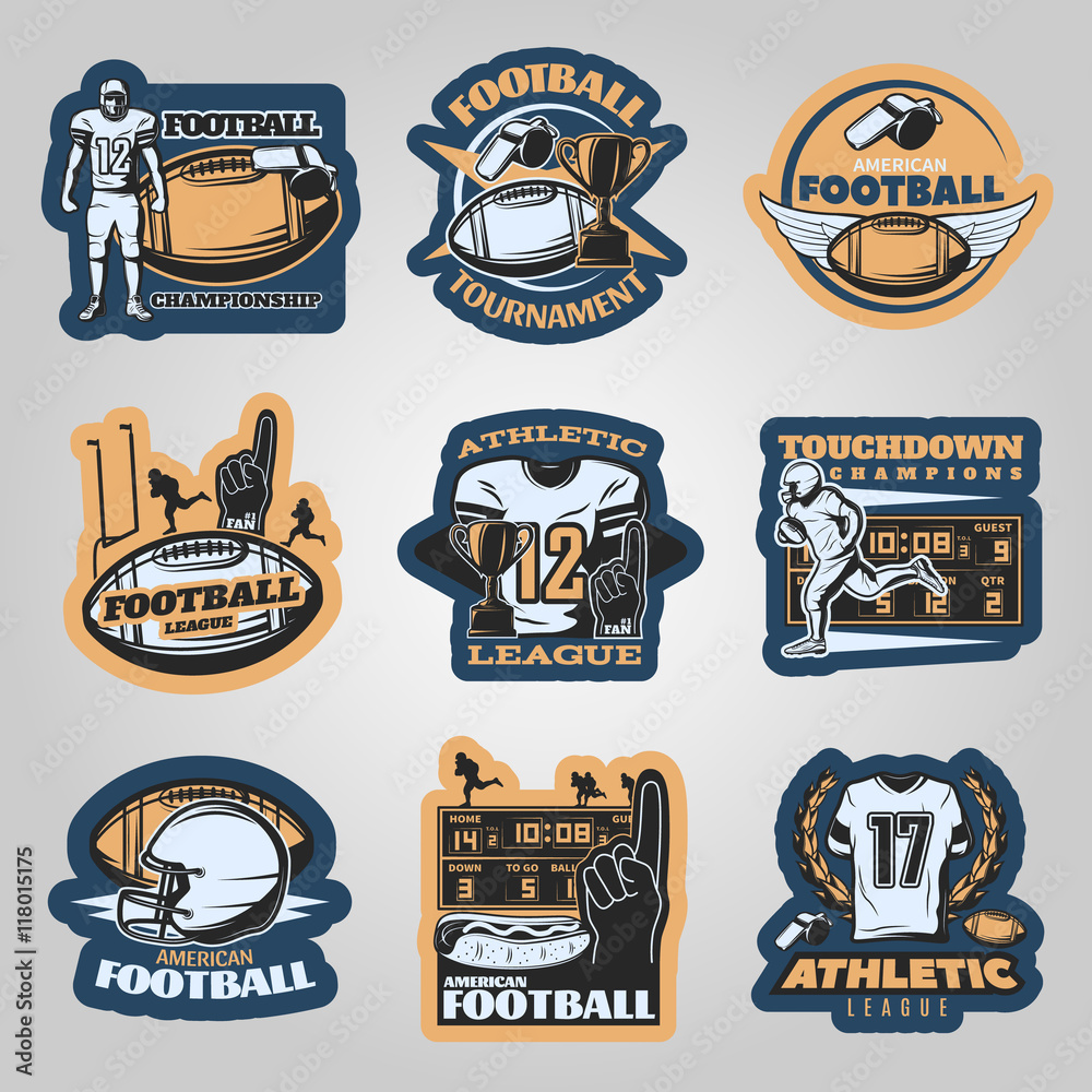 Fotografie American Football Competitions Emblems