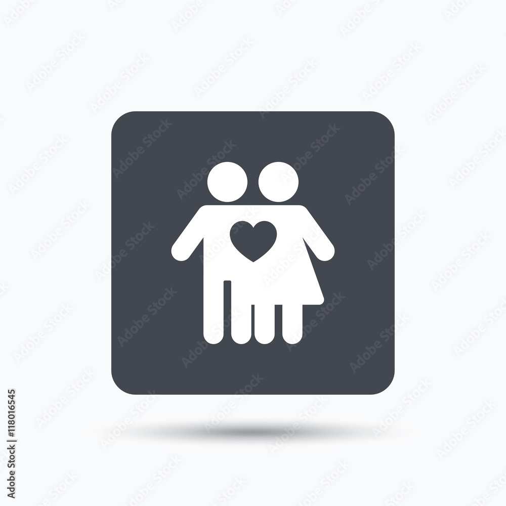 Couple love icon. Traditional young family sign. Couple love icon. Traditional young family sign.