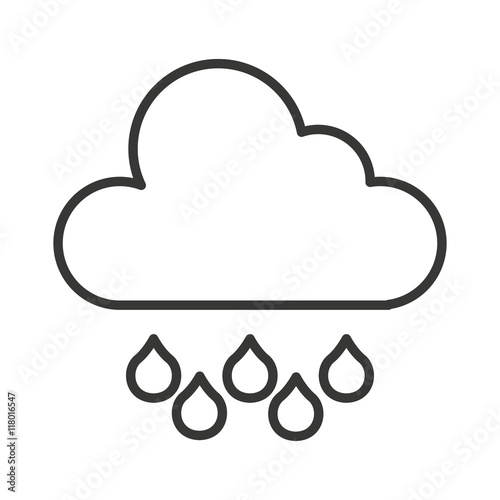 cloud weather symbol isolated icon
