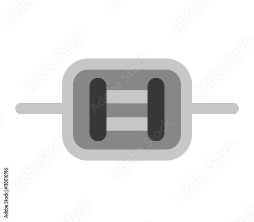 bracket metal orthodontics isolated icon