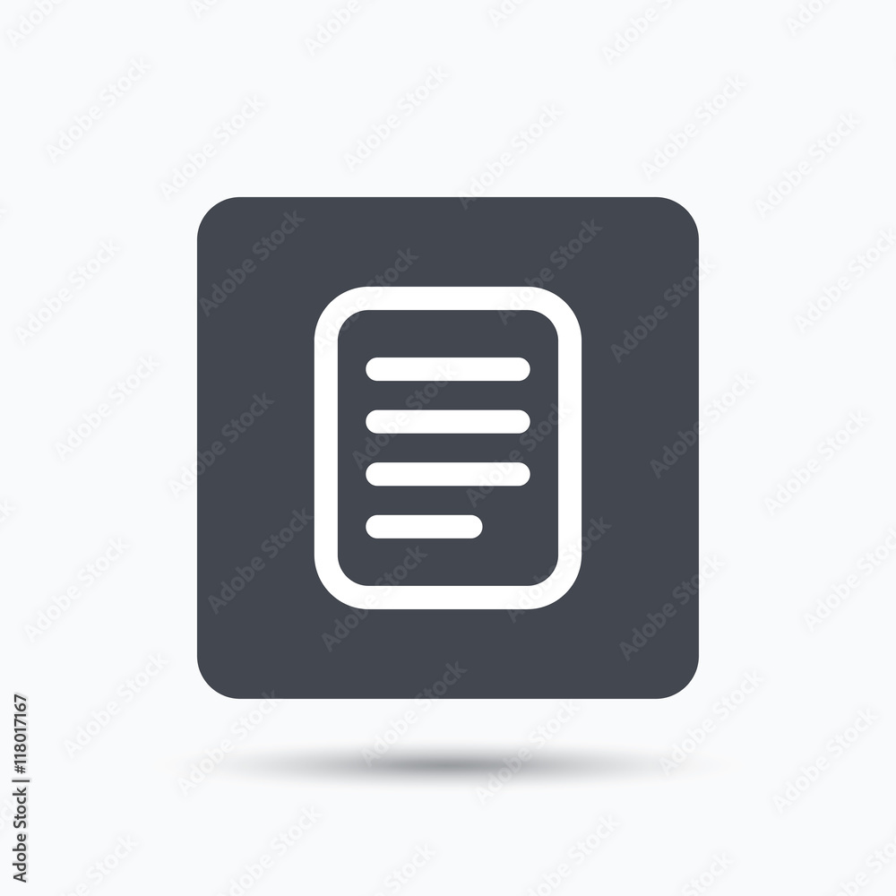 File icon. Document page sign. File icon. Document page sign.