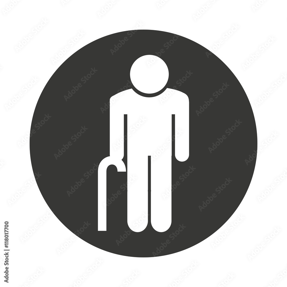grandparent silhouette isolated icon grandparent silhouette isolated icon