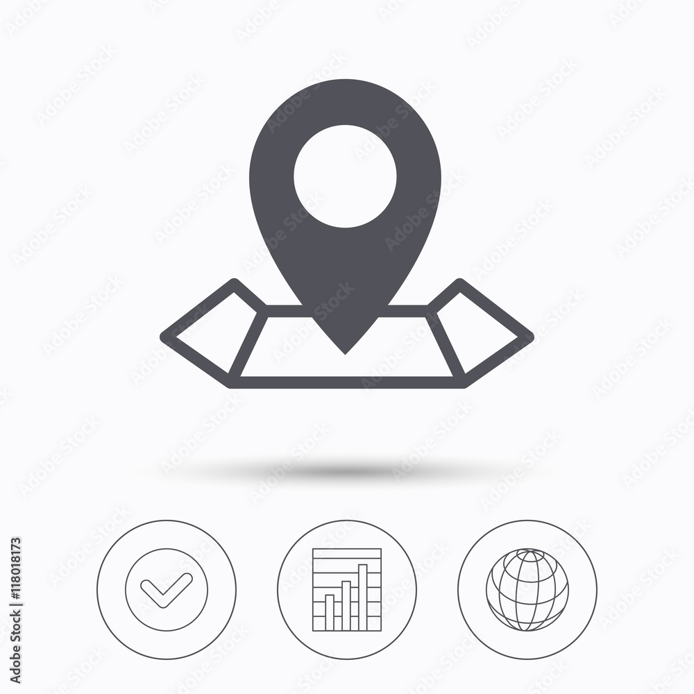 Location icon. Map pointer sign. Location icon. Map pointer sign.