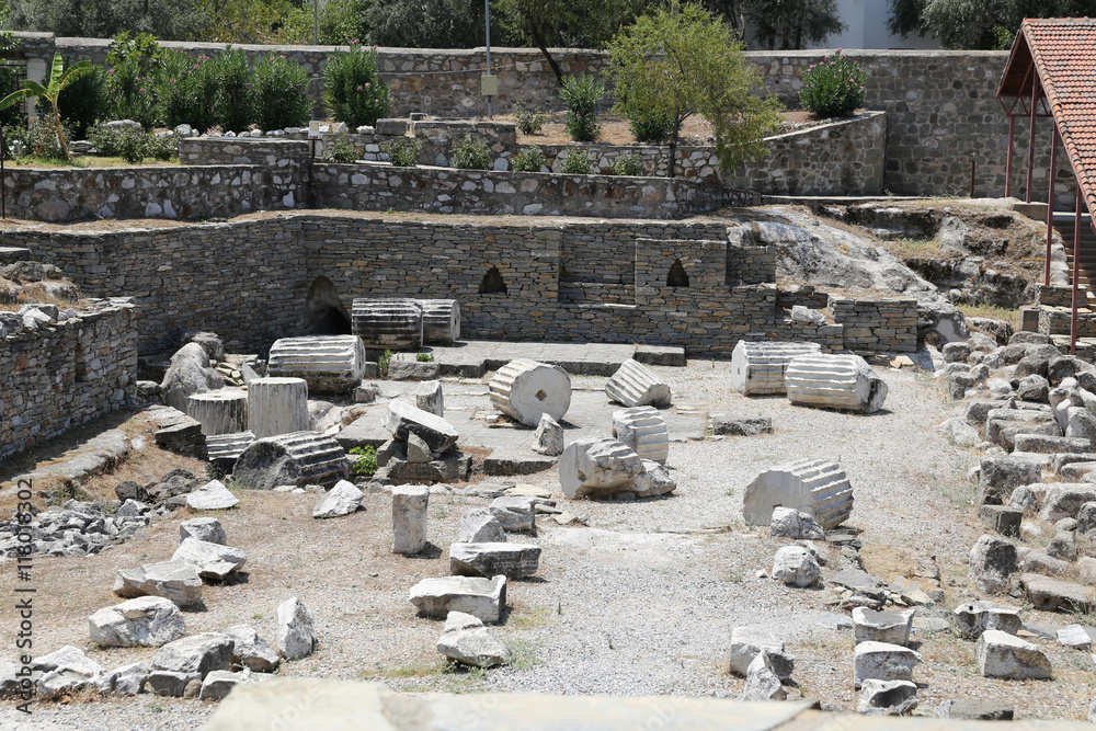Mausoleum at Halicarnassus in Bodrum Town Mausoleum at Halicarnassus in Bodrum Town