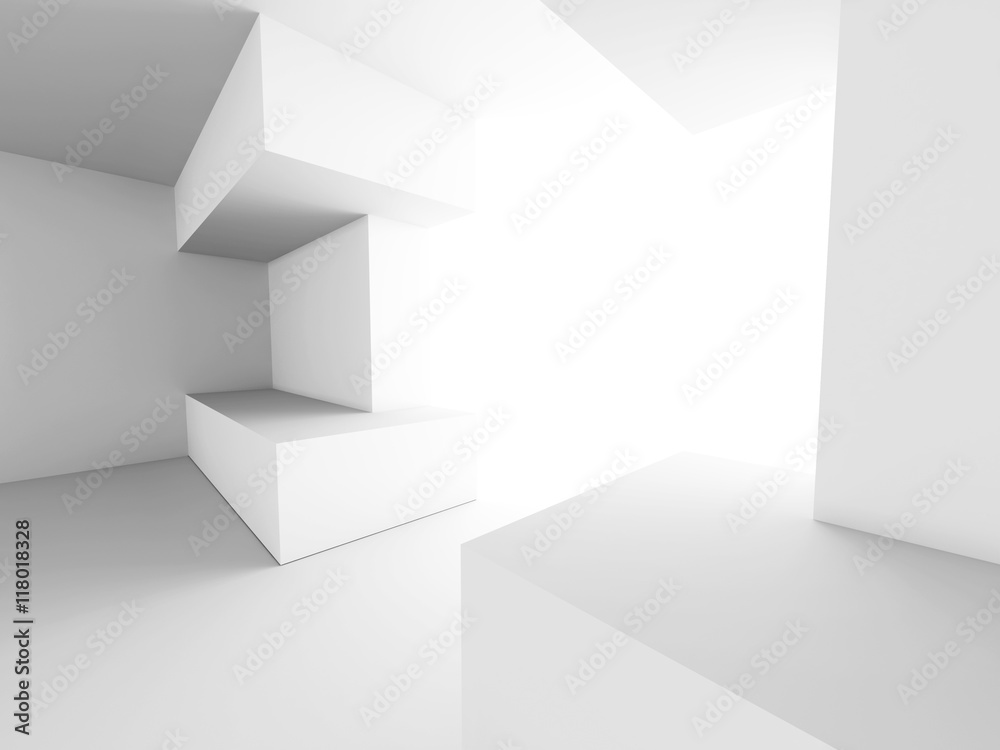 Abstract Architecture Shiny White Background