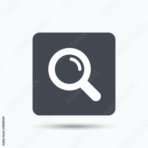 Magnifier icon. Search magnifying glass sign.