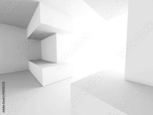 Abstract Architecture Shiny White Background