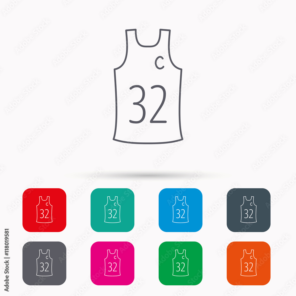 Team captain icon. Basketball shirt sign. Team captain icon. Basketball shirt sign.
