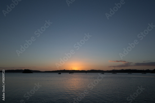 Sunrise over Russell in the Bay of Islands, New Zealand