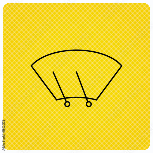 Windscreen wipers icon. Windshield sign.
