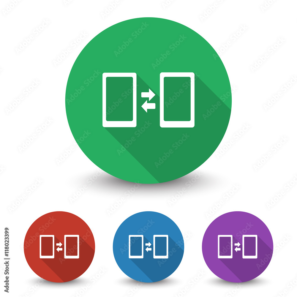 White Pairing icon in different colors set White Pairing icon in different colors set