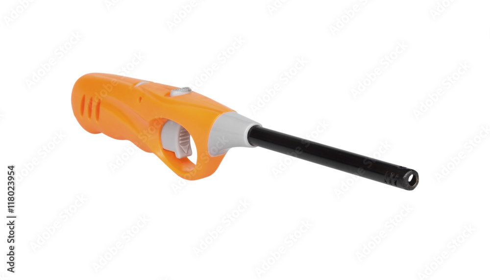 Gas lighter gun for gas-stove isolated on white background
