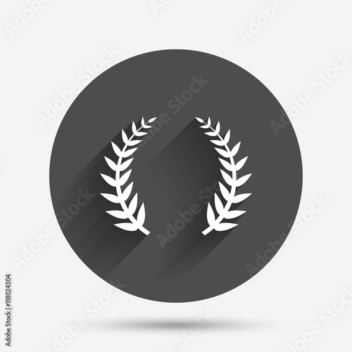 Laurel Wreath sign icon. Triumph symbol.