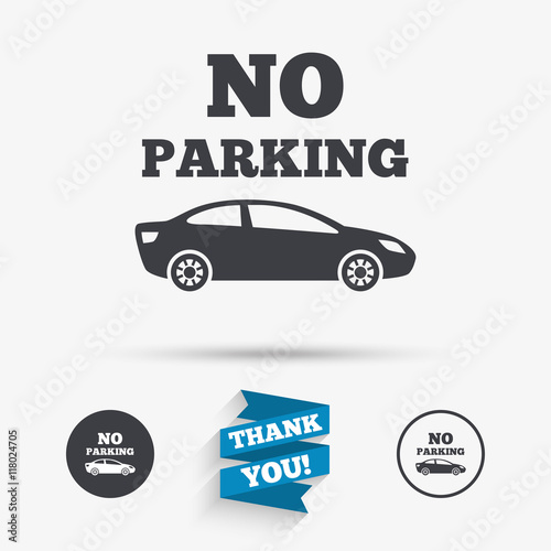 No parking sign icon. Private territory symbol.