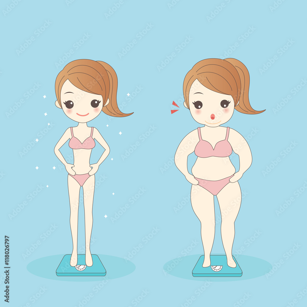 fat woman and slim woman fat woman and slim woman
