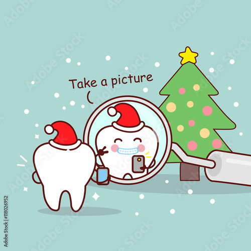 cute cartoon dentist brush tooth