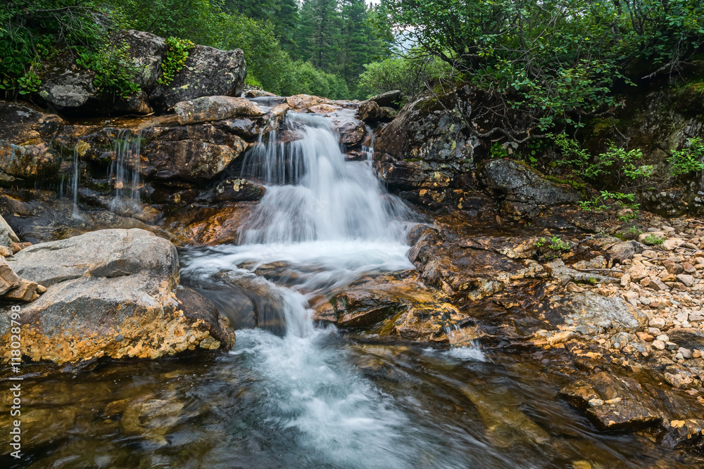 Fototapeta premium small waterfall on the Kamenka river