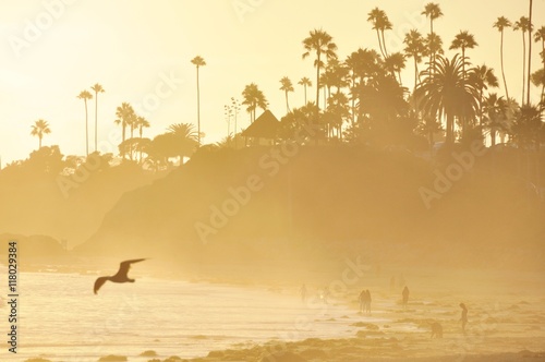 Sunset landscape at Laguna Beach California photo