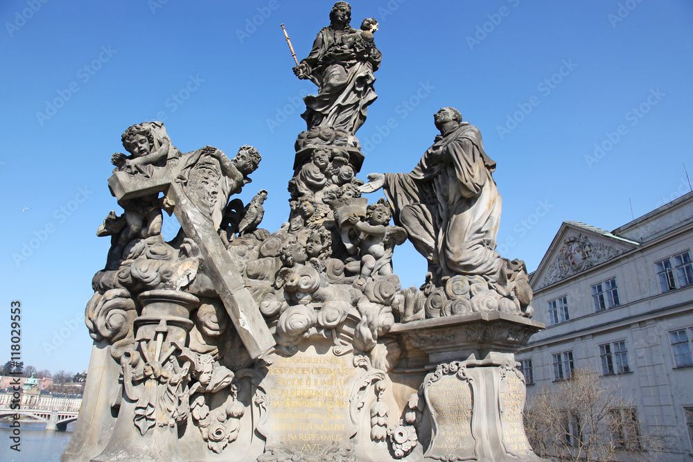 Madonna and Saint Bernard Charles Bridge Prague, Czech Republic