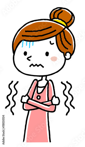 若い女性：寒気
