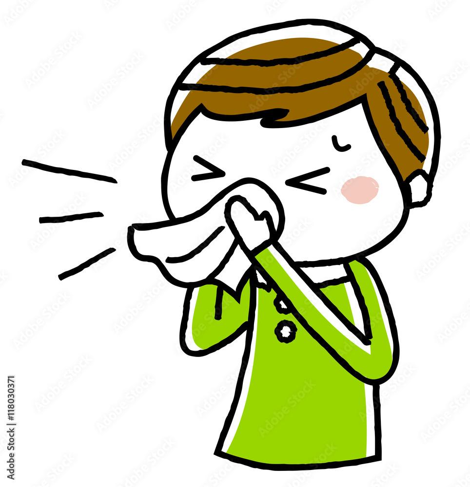 男の子：くしゃみ
