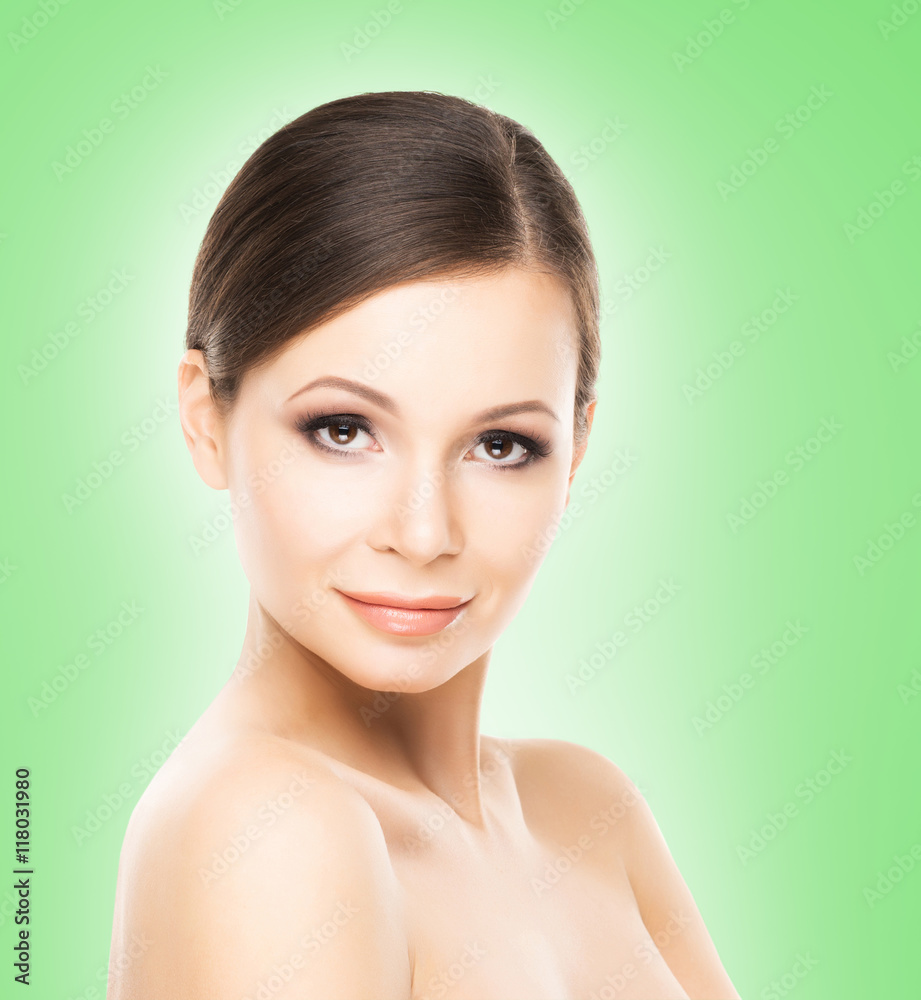 Close-up portrait of a young and healthy woman Close-up portrait of a young and healthy woman