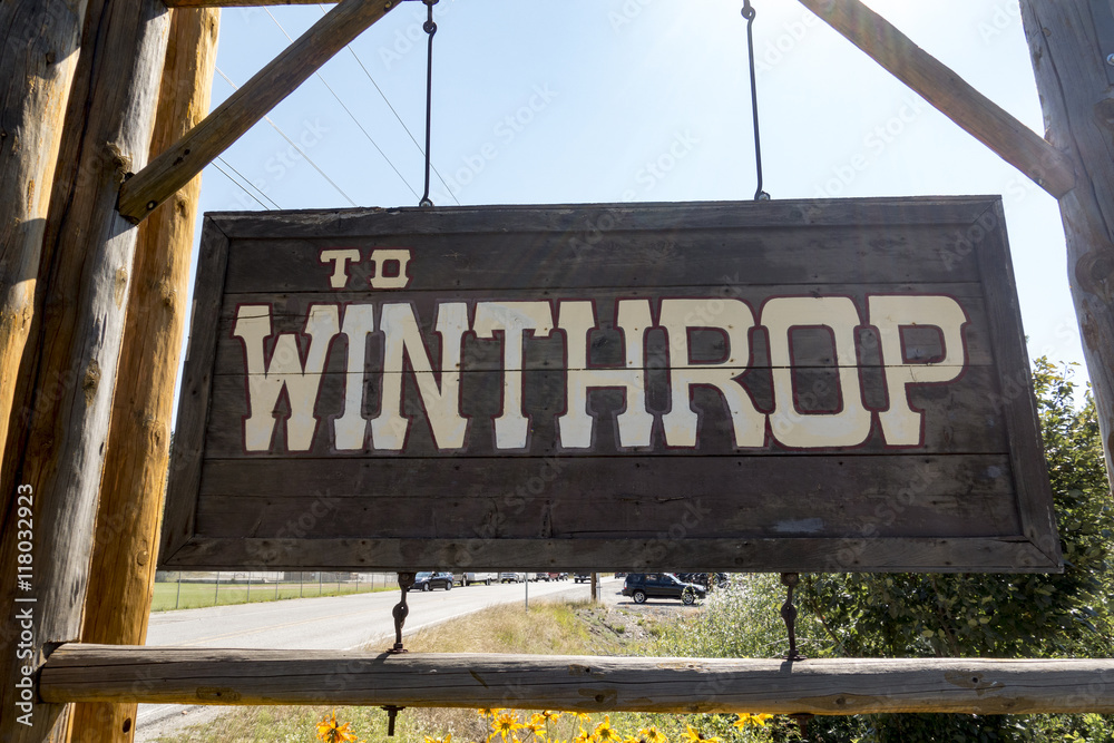 Winthrop, Washington Entrance Traffic Sign Stock Photo Adobe Stock