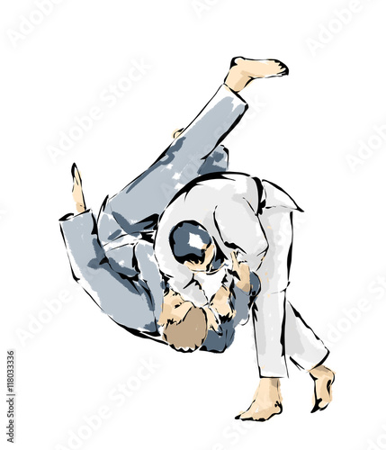 illustrazione di un incontro di judo
