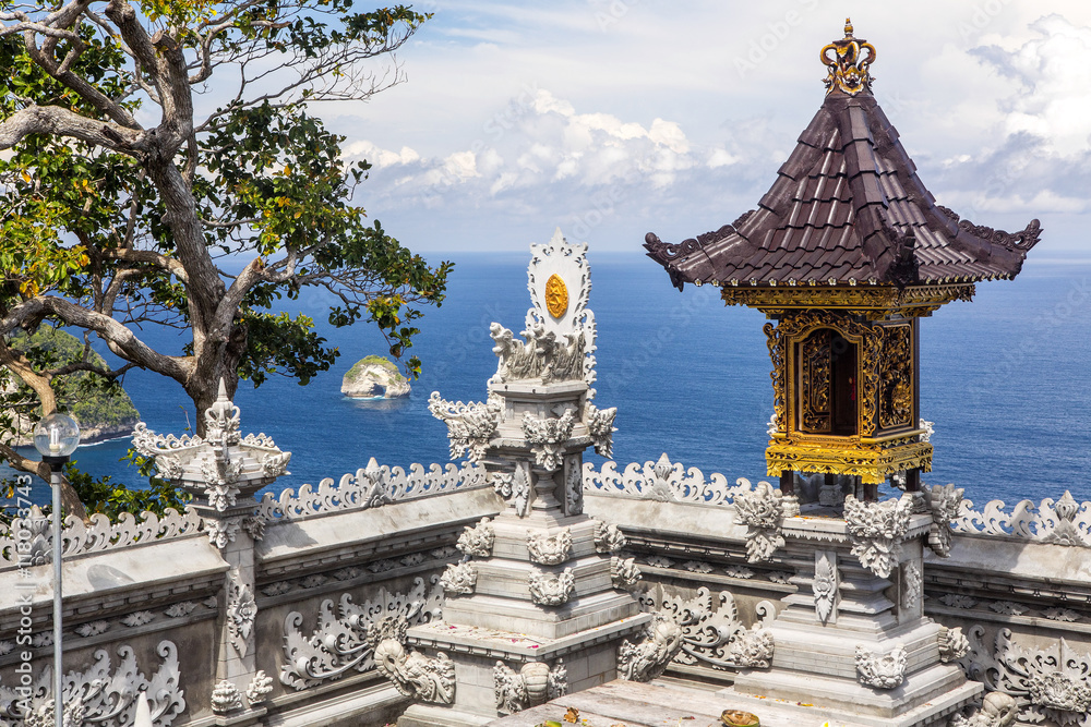cars celebrating the temple cars, in Nusa Penida-Bali, Indonesia