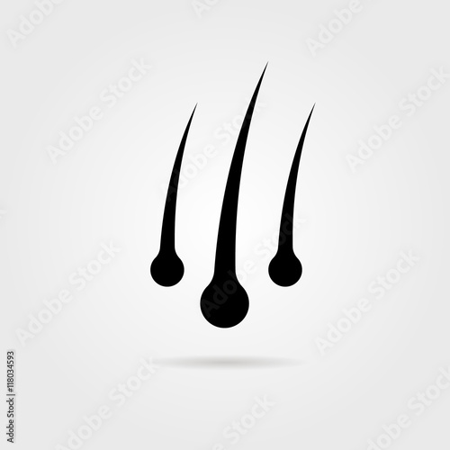 simple hair follicles with shadow