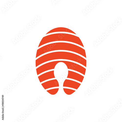 simple piece of salmon icon