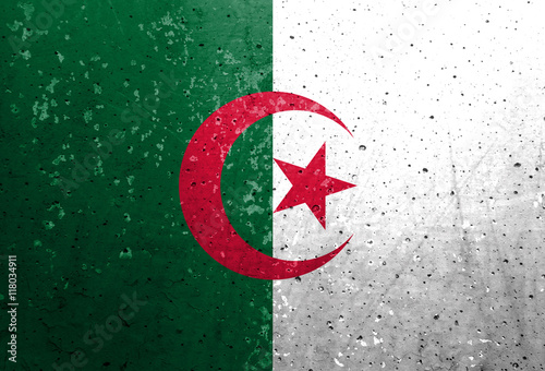 Algerian grunge Flag photo