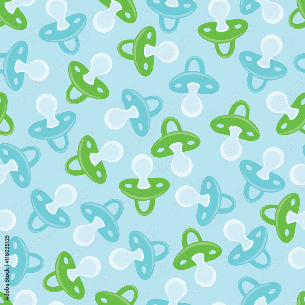 Background green and blue cartoon latex baby nipple for newborn boy. Background green and blue cartoon latex baby nipple for newborn boy.