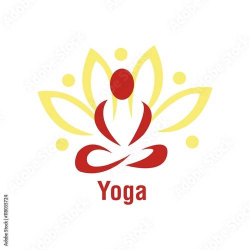 Yoga pose Logo vector design. Beauty  Spa  Relax icon