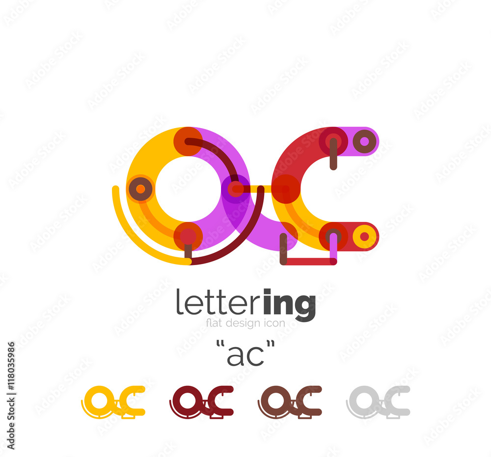 Letter logo line concept Letter logo line concept