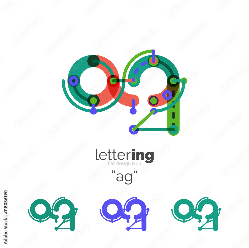 Fototapeta premium Letters logo icon