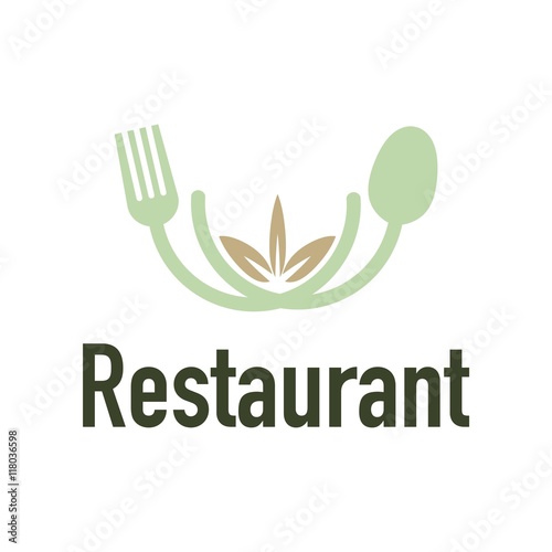 Restaurant logo cutlery design