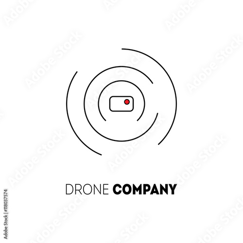 Drone logo isolated on white background