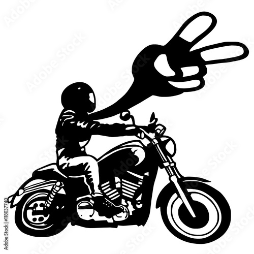 saluto motociclista