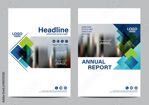Blue Brochure Layout design template. Annual Report Flyer Leaflet cover Presentation Modern background. illustration vector in A4 size