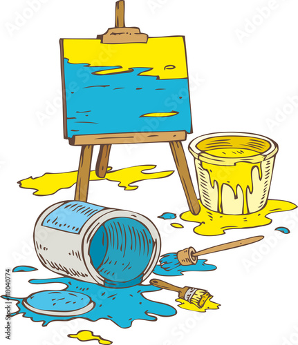 Picture on the Wooden Easel