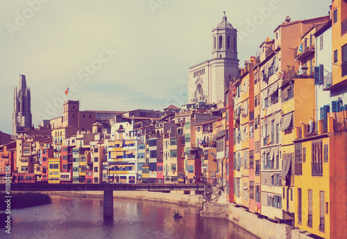  view of river and houses in Girona