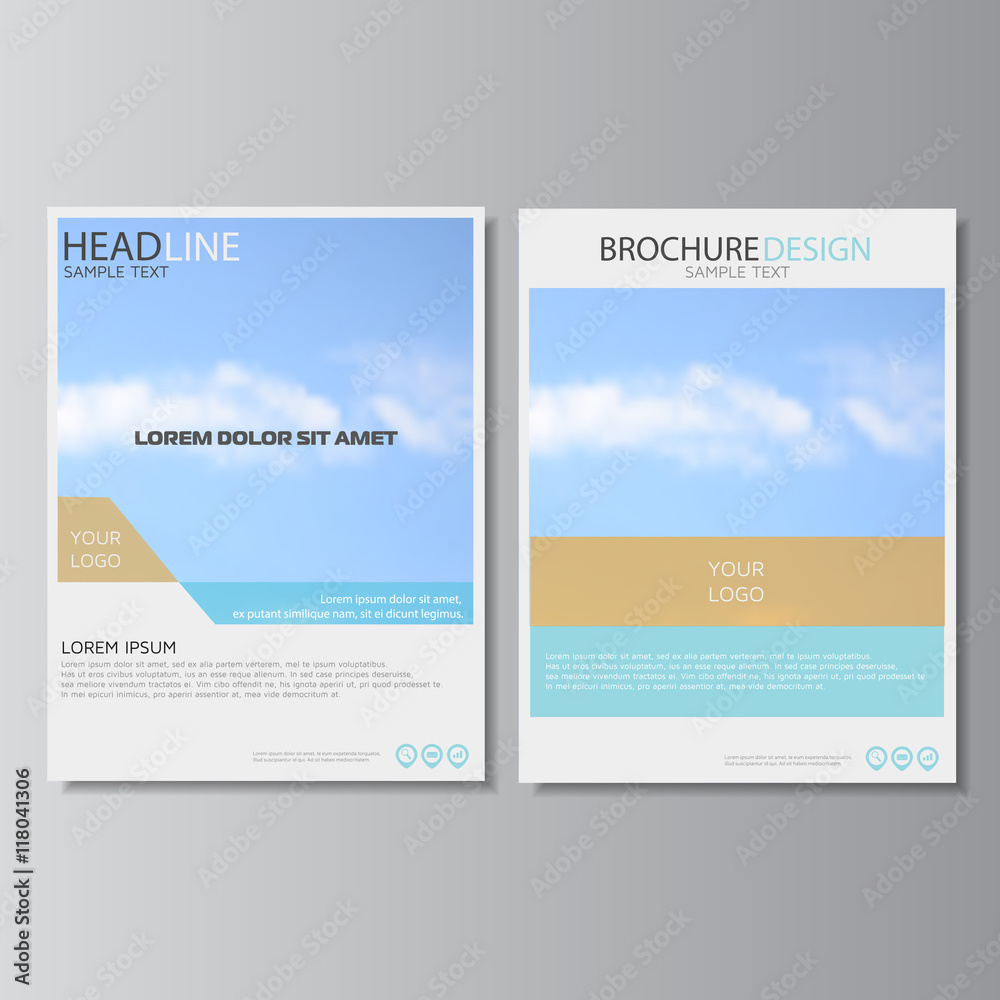Brochure design, annual report layout, flyer template. Leaflet l