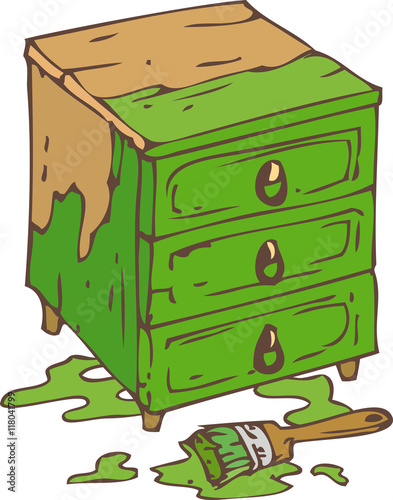 Green Chest of Drawers