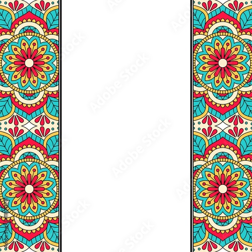 Oriental pattern with mandala..