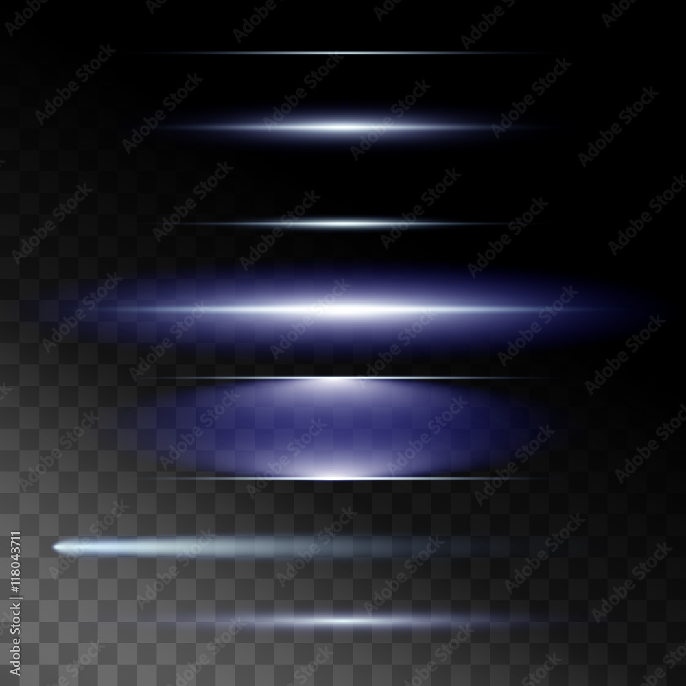 Abstract lights lines on transparent background vector illustration ...