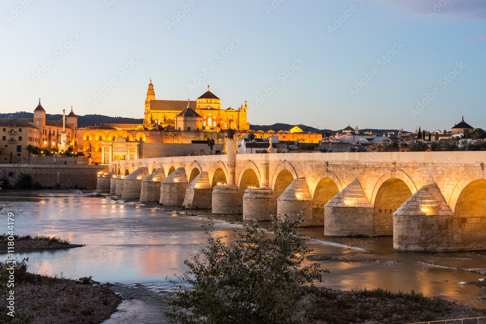 Roman bridge in Cordoba, Andalusia, southern Spain.