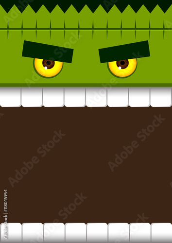 Frankenstein Face Monster Halloween Background