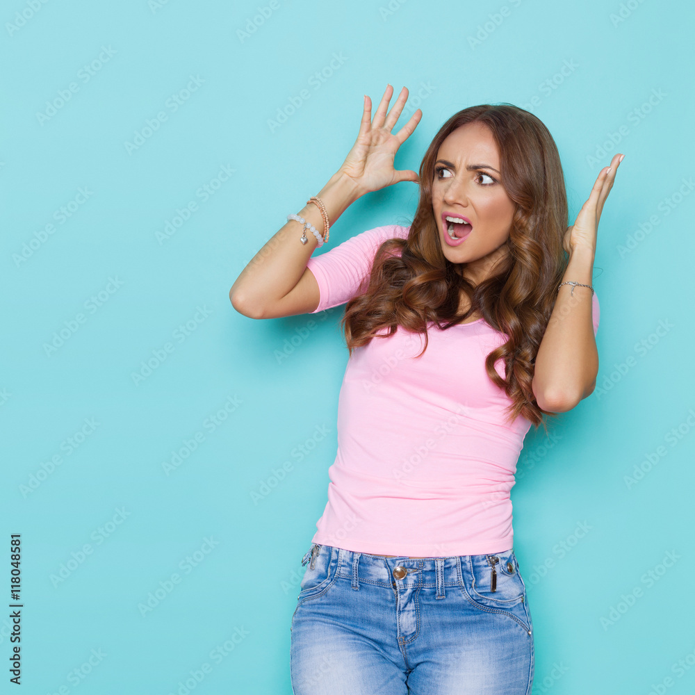 Fototapeta premium Nervous Young Woman